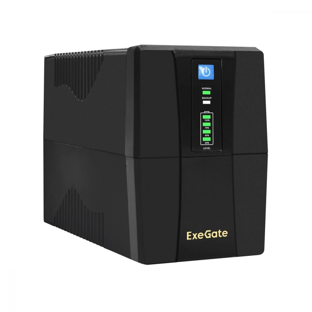 Источник бесперебойного питания ExeGate Power Back BNB-1000.LED.AVR.4C13.RJ.USB EX292784RUS Линейно-интерактивные, Напольный (Tower), 1000 ВА, 550 Вт