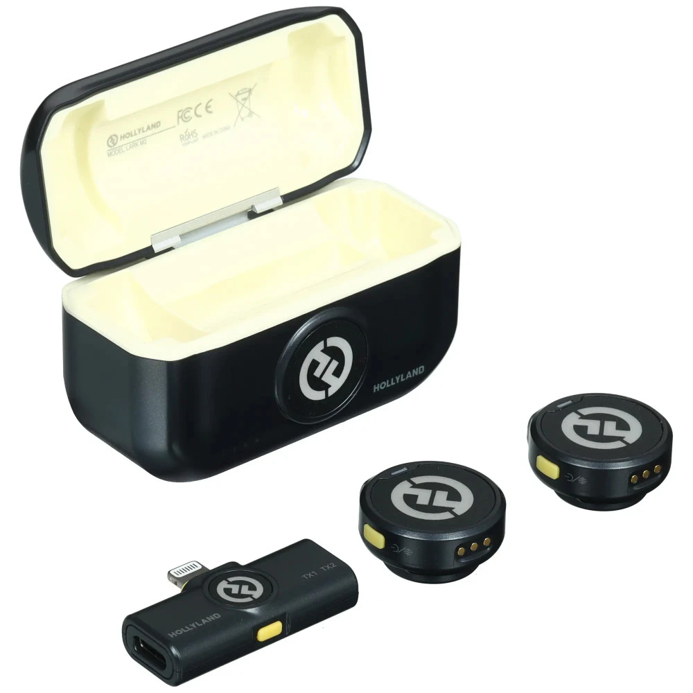 Микрофон Hollyland Lark M2 Lighting Black WIRELESS LAVALIER MICROPHONE LIGHTNING DUO SHINE C