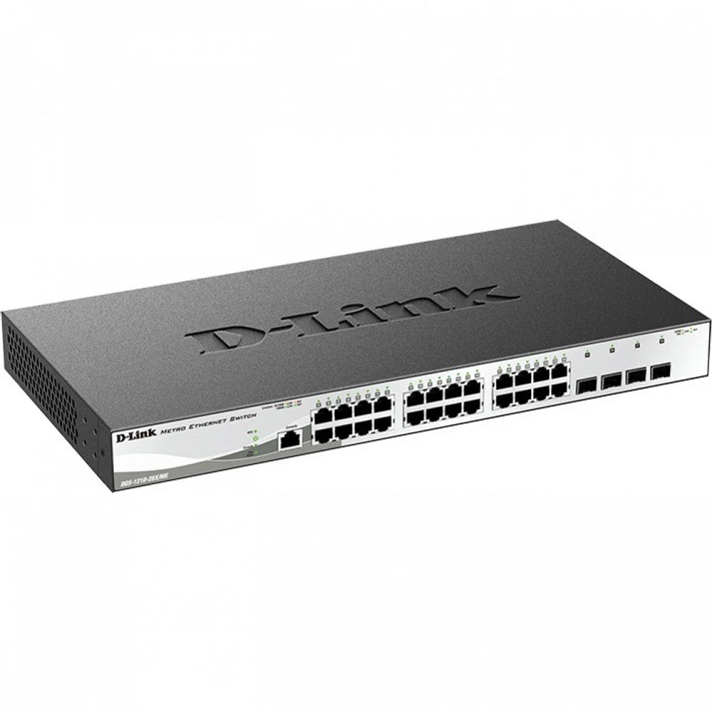 Коммутатор D-link DGS-1210-28X/ME/B2B 1000 Base-TX (1000 мбит/с), 4 SFP порта