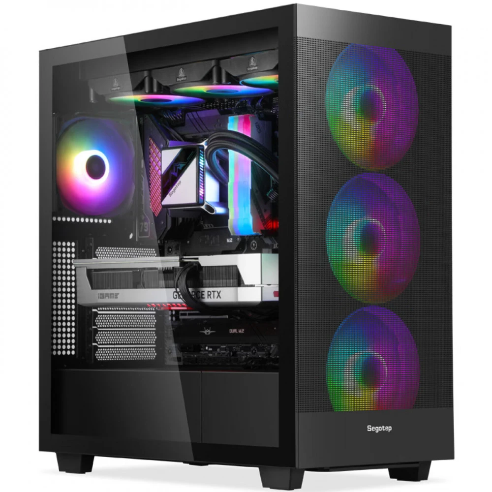 Корпус Segotep Memphis-Flow Glass Memphics-Flow Glass Игровые, Mid-Tower