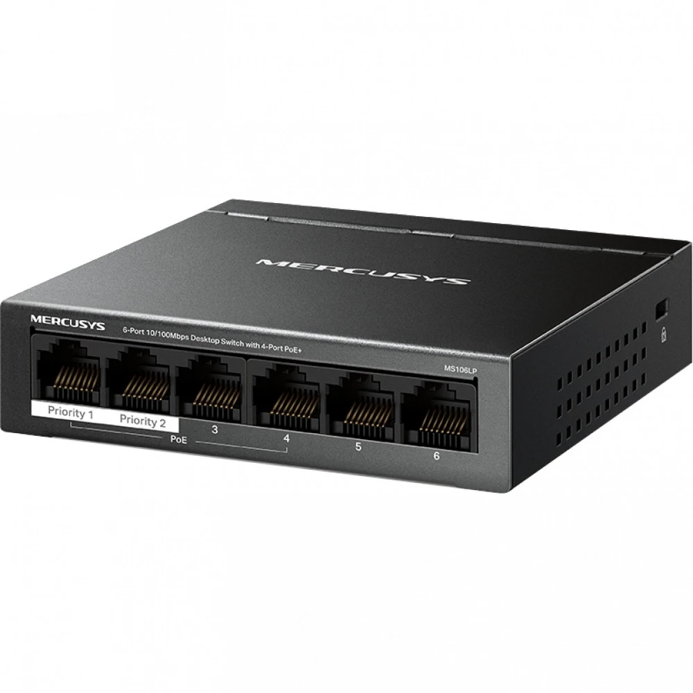 Коммутатор Mercusys MS106LP 100 Base-TX (100 мбит/с)