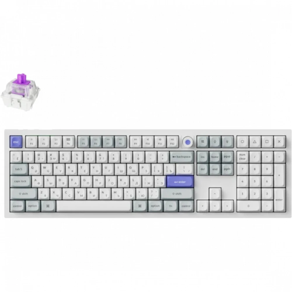 Клавиатура Keychron Q6 HE 8K (Q6HW-P1P) Q6HW-P1P-RU Проводная, USB