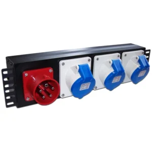 Распределитель питания LANMASTER Блок розеток 19" трехфазный, 1х3 IEC309, 32A 380V TWT-PDU-32AI9-3P