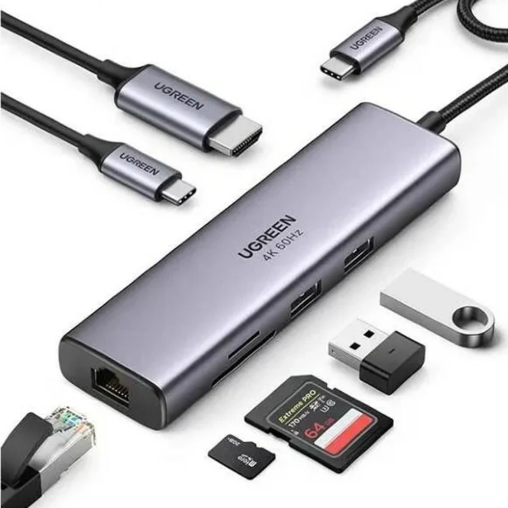 UGREEN CM512 USB-C Multifunction Adapter with Ethernet Interface 60515
