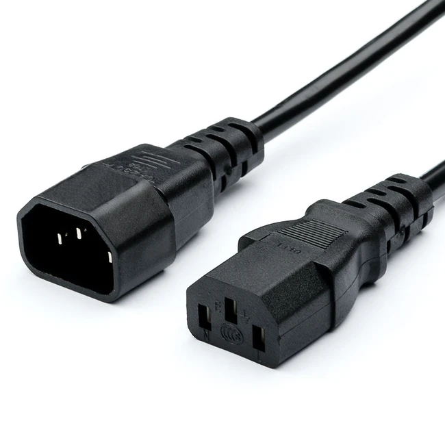 Кабель питания GoPower C14 (m)-C13 (f) 1.8м ПВХ 00-00024537