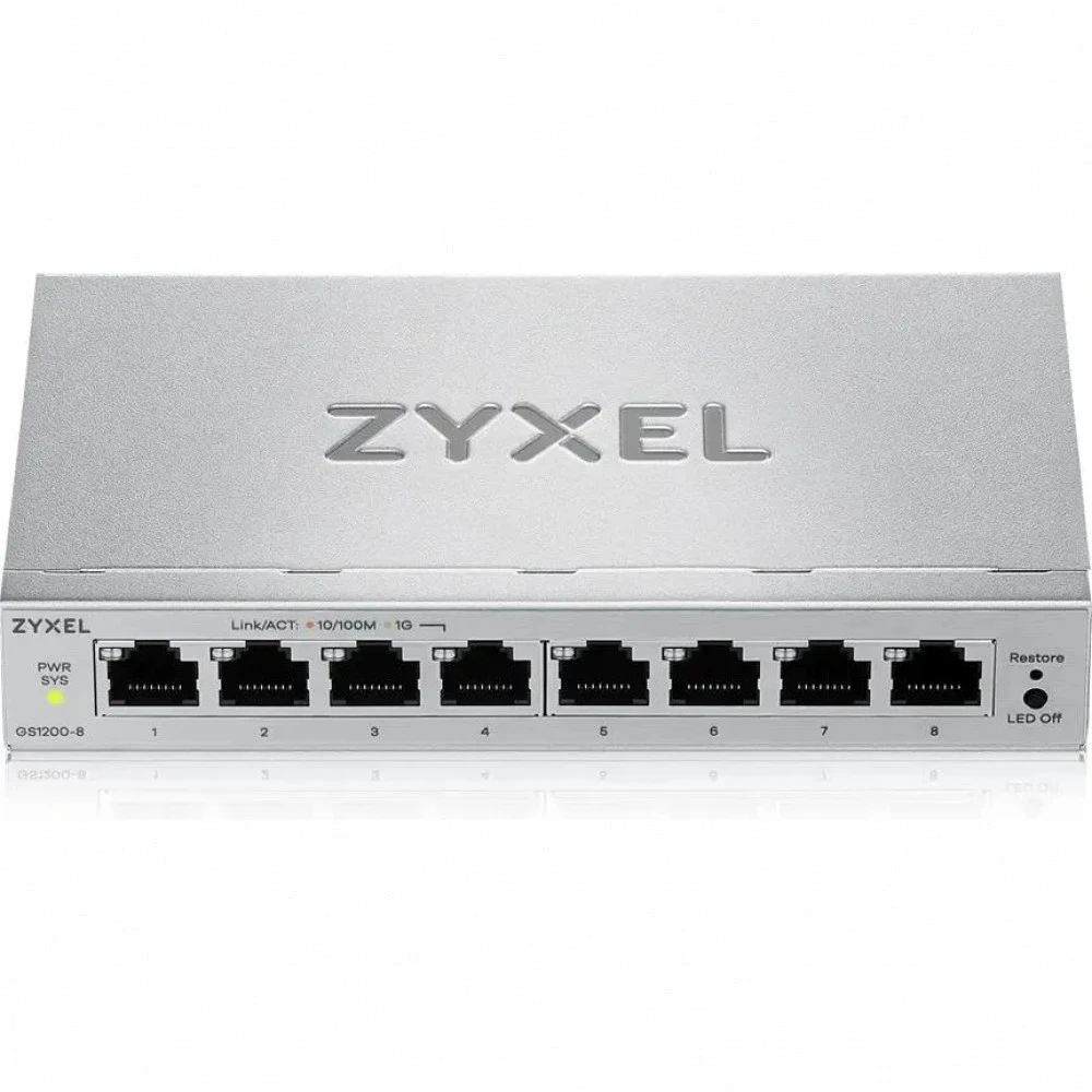 Коммутатор Zyxel GS1200-8V3-EU0101F 1000 Base-T (1000 мбит/с)
