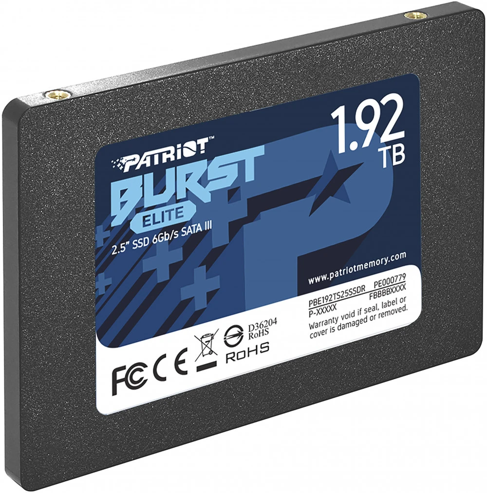 Жесткий диск Patriot Burst Elite PBE192TS25SSDR SSD (твердотельные), 1.92 ТБ, 2.5 дюйма, SATA
