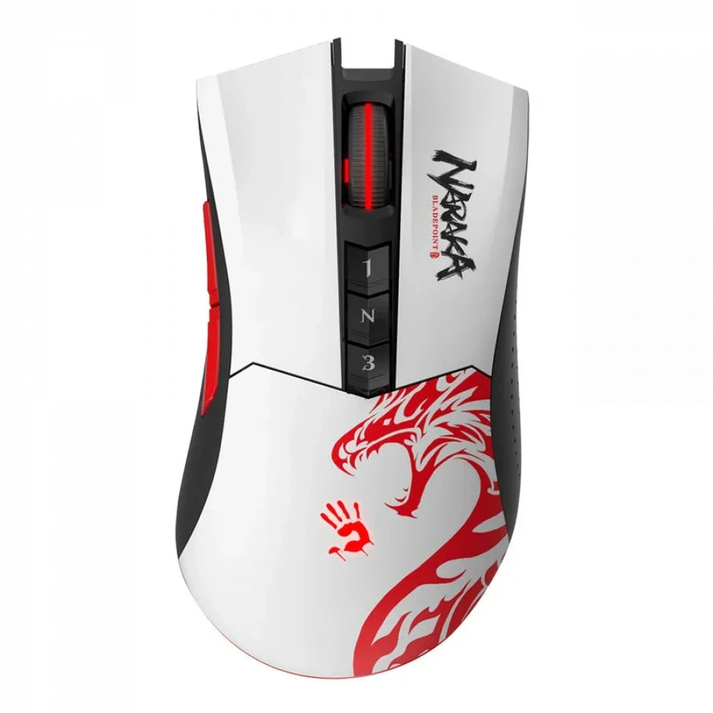 Мышь Bloody R90 Plus Naraka White R90 PLUS NARAKA ACTIVATED Игровые, Беспроводная