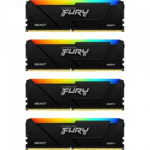 ОЗУ Kingston Fury Beast RGB KF436C17BB2AK4/32 DIMM, DDR4, 32 Гб (4 х 8 Гб), 3600 МГц