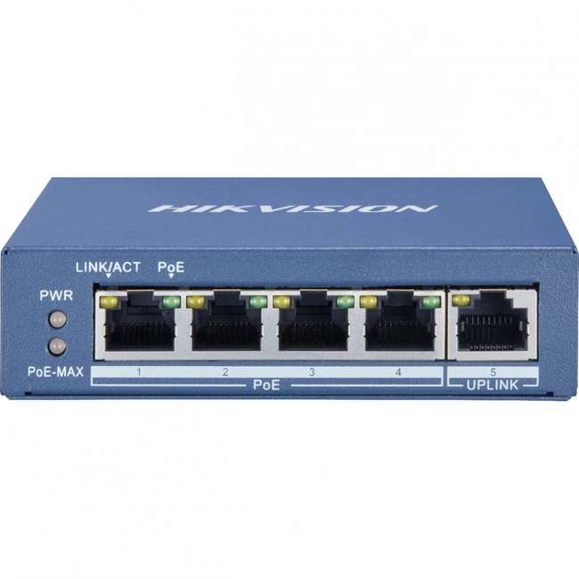 Коммутатор Hikvision DS-3E0505P-E/M 1000 Base-TX (1000 мбит/с)