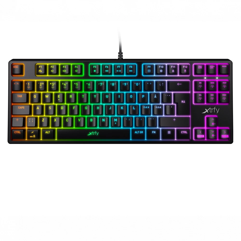 Клавиатура Xtrfy K4 TKL RGB Kailh Red XG-K4-RGB-TKL-R-RUS Проводная, USB