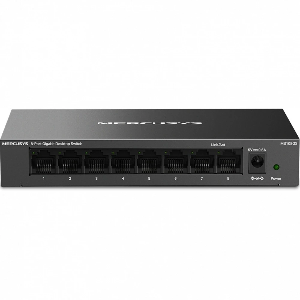 Коммутатор Mercusys MS108GS 1000 Base-T (1000 мбит/с)