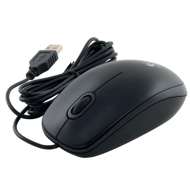 Мышь Logitech B100 910-003357 Бюджетные, Проводная