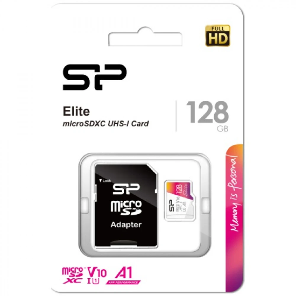Флеш (Flash) карты Silicon Power Elite + adapter Class 10 SP128GBSTXBV1V20SP 128 ГБ