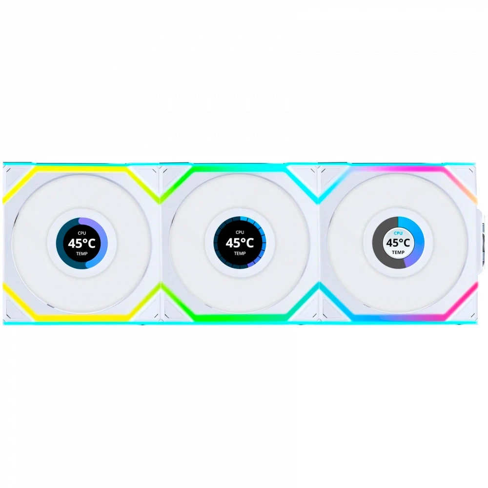 Система охлаждения Lian Li UNI FAN SL WIRELESS LCD 3x120mm White G99.12SLLCD1W3W.00 Для системного блока