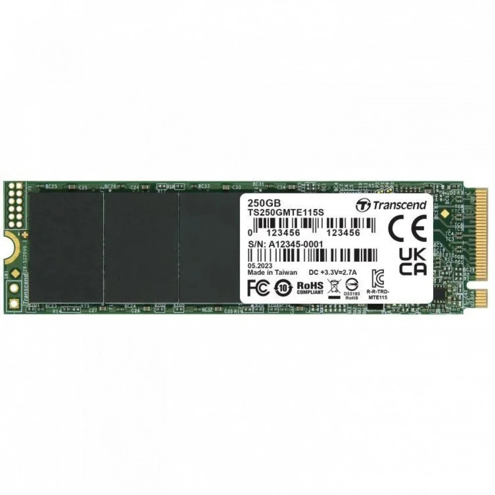 Жесткий диск Transcend MTE115S TS250GMTE115S SSD (твердотельные), 250 ГБ, M.2, PCIe