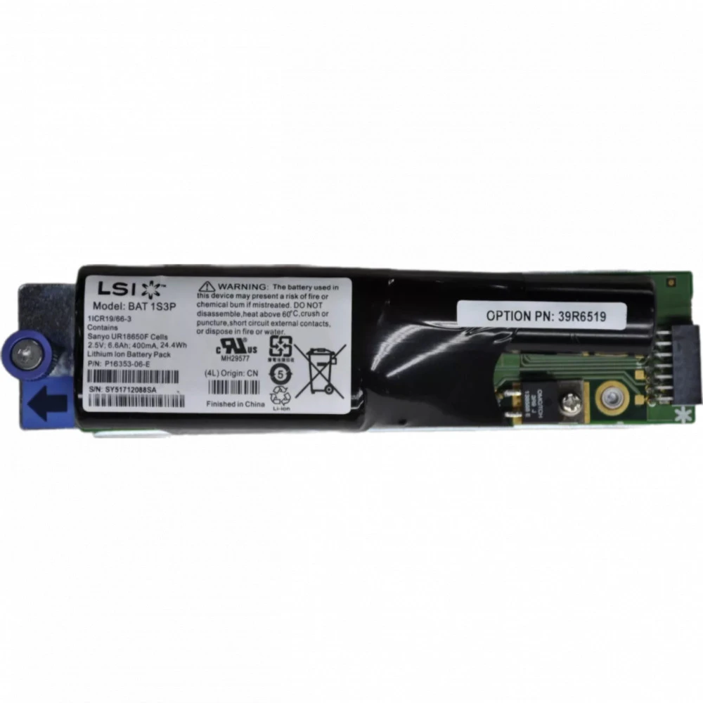 Опция для системы хранения данных СХД IBM DS3000 SYS MEMORY CACHE BATTERY 39R6520 Батарейный модуль