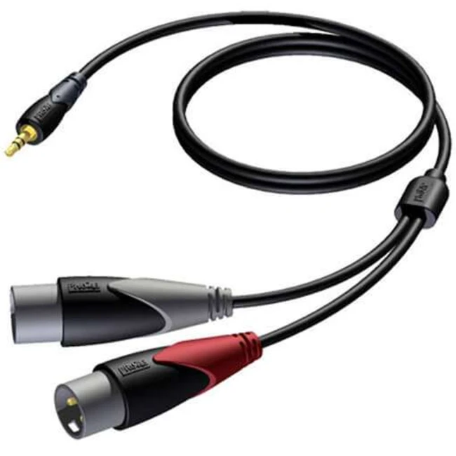Кабель интерфейсный PROCAB CLA712/1,5 MINI JACK 3.5 (output) - XLR x2