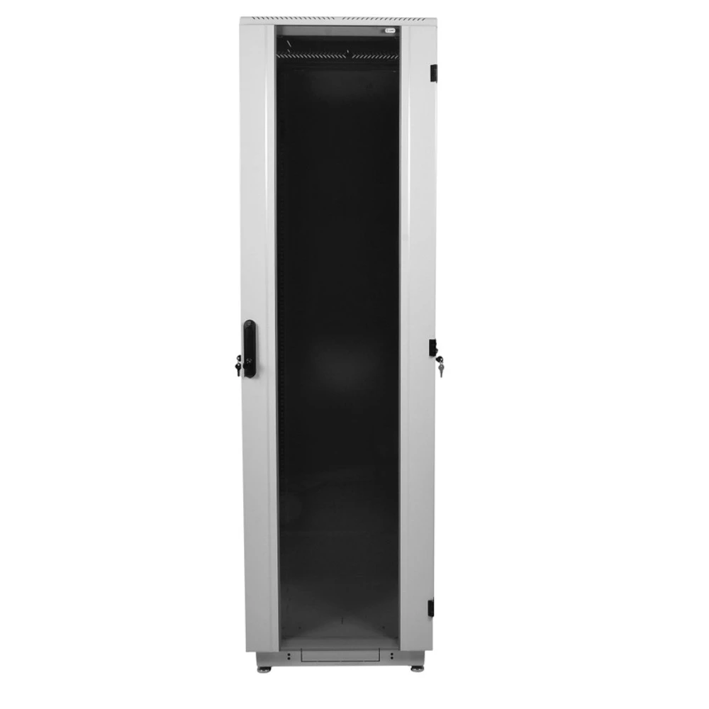 Серверный шкаф ЦМО Шкаф телекоммуникационный напольный 42U (600 × 800) дверь стекло, цвет чёрный ШТК-М-42.6.8-1ААА-9005