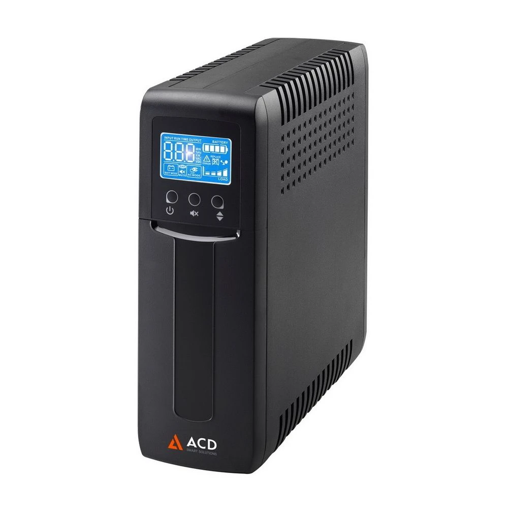 Источник бесперебойного питания ACD PW-Slim 1200 82P-C54003-00G Линейно-интерактивные, Напольный (Tower), 1200 ВА, 720 Вт