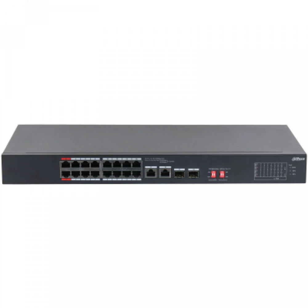 Коммутатор Dahua DH-S3218-16ET-190 100 Base-T (100 мбит/с), 2 SFP порта