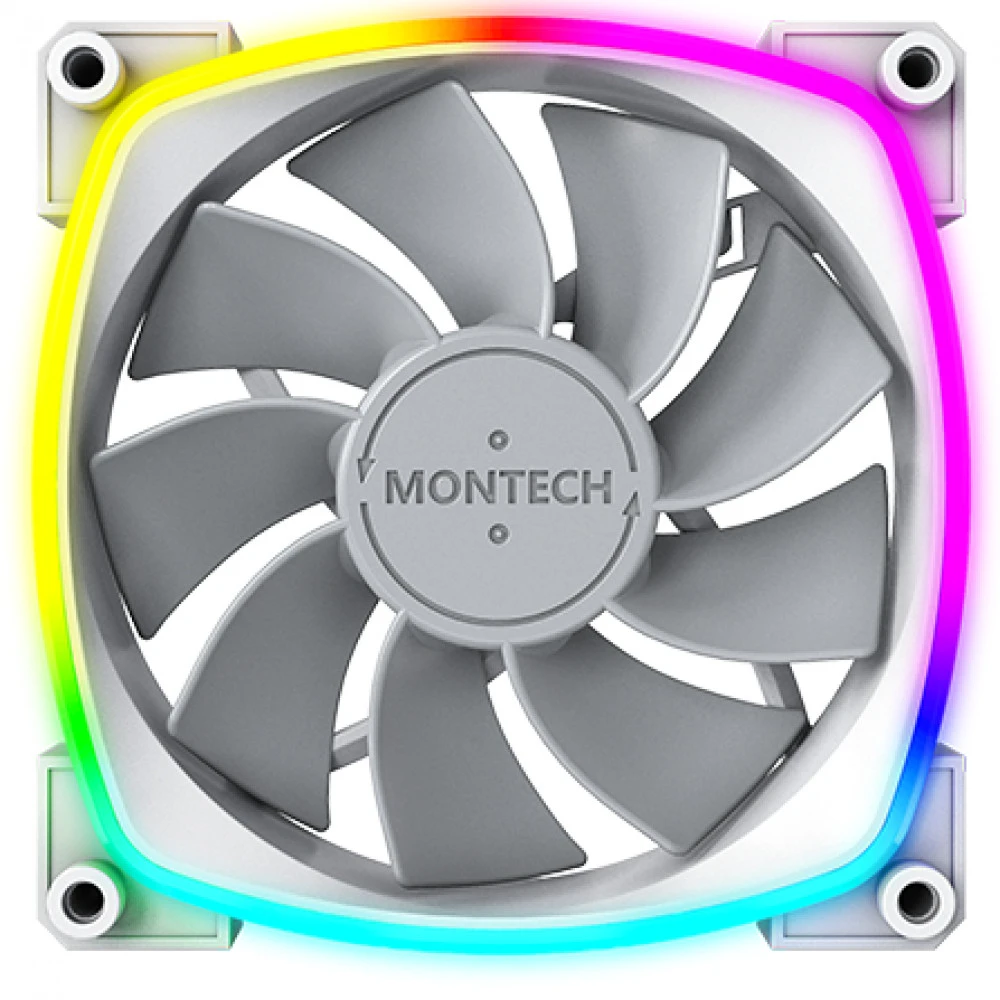 Система охлаждения Montech AX120 ARGB 120х120x25 белый AX120 PWM WHITE Для системного блока
