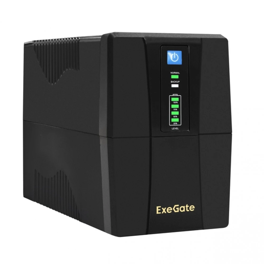 Источник бесперебойного питания ExeGate BNB-850.LED.AVR.4C13.RJ.USB EP285472RUS Линейно-интерактивные, Напольный (Tower), 850 ВА, 480 Вт