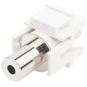 Модуль Hyperline Модуль формата Keystone Jack с проходным адаптером TRS 3.5 мм KJ1-TRS-D3.5-WH