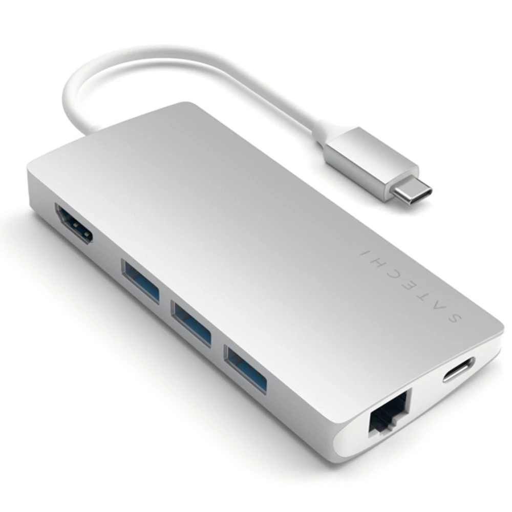 Аксессуар для ПК и Ноутбука Satechi USB-концентратор Satechi Aluminum Multi-Port Adapter V2 ST-TCMA2S