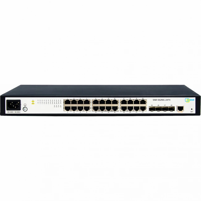 Коммутатор SNR S5210G-24TX-POE SNR-S5210G-24TX-POE 1000 Base-T (1000 мбит/с), 4 SFP порта