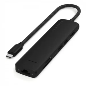 Док-станция Satechi 7-in-1 USB-C Slim Multiport Adapter with Ethernet Black ST-P7SK