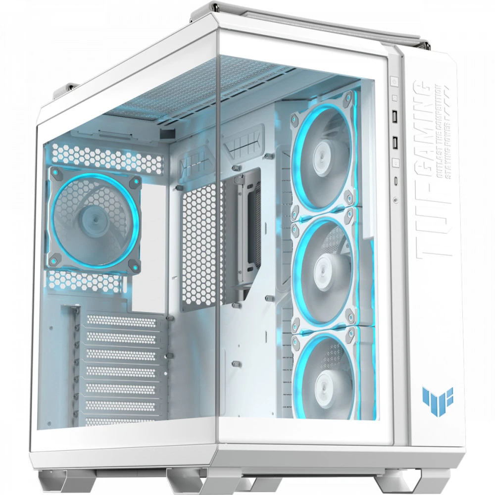 Корпус Asus TUF GAMING GT502 HORIZON TG ARGB WHITE Игровые, Mid-Tower
