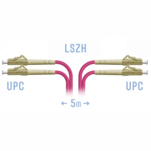 Оптический патч-корд SNR Патчкорд оптический LC/UPC-LC/UPC MM (OM4) Duplex 5 метров SNR-PC-LC/UPC-MM4-DPX-5m
