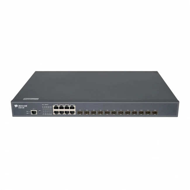 Коммутатор BDCOM S5612E-2AC 1000 Base-T (1000 мбит/с), 12 SFP портов