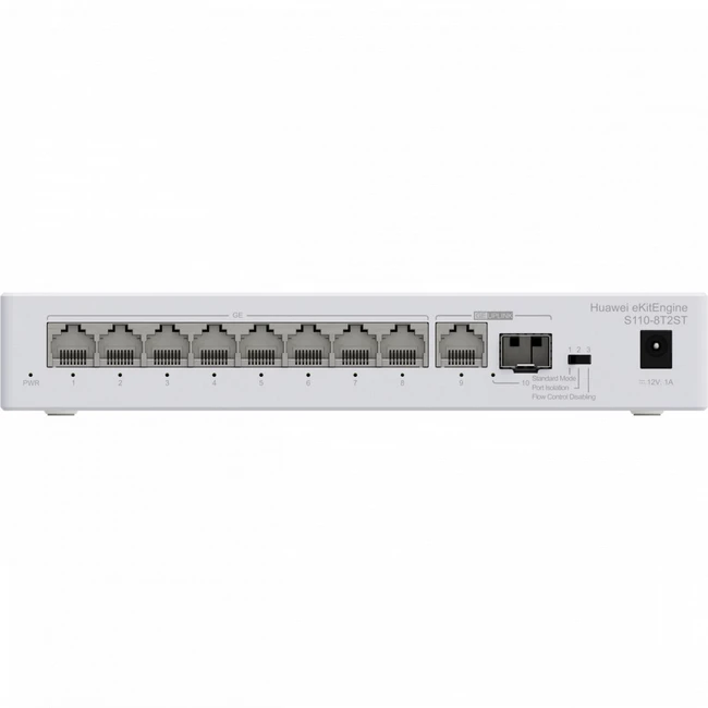 Коммутатор Huawei eKit S110-8T2ST 98012199 1000 Base-T (1000 мбит/с), 1 SFP порт