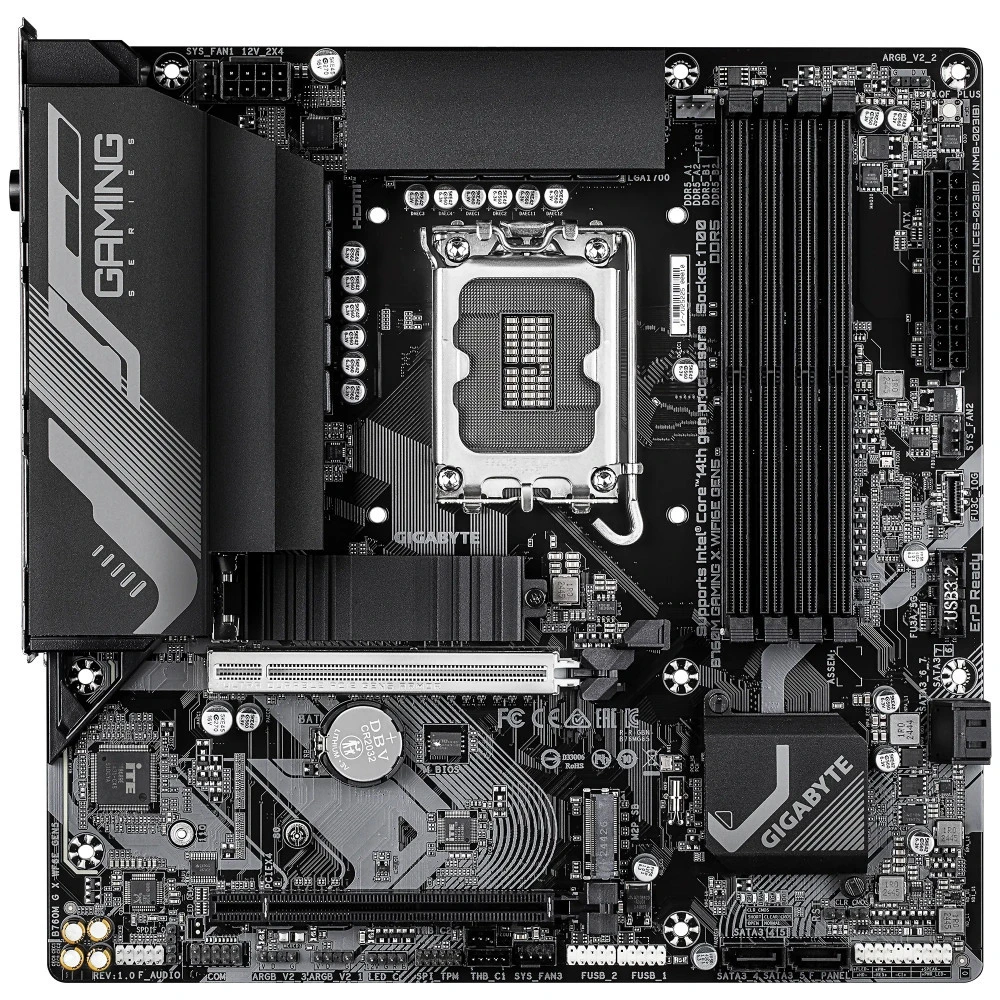 Материнская плата Gigabyte B760M GAMING X WIFI6E GEN5 (REV1.0) Micro-ATX, LGA 1700