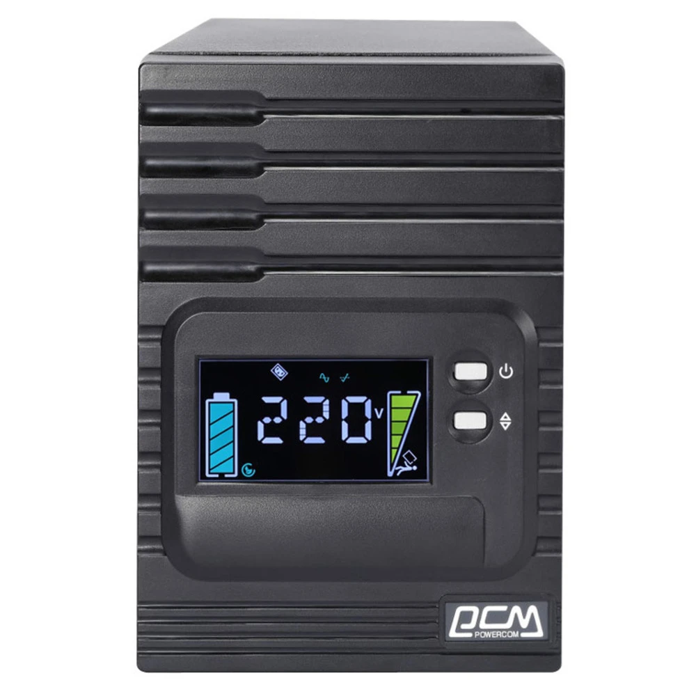 Источник бесперебойного питания Powercom Smart King Pro+ SPT-1000-II LCD Линейно-интерактивные, Напольный (Tower), 1000 ВА, 800 Вт