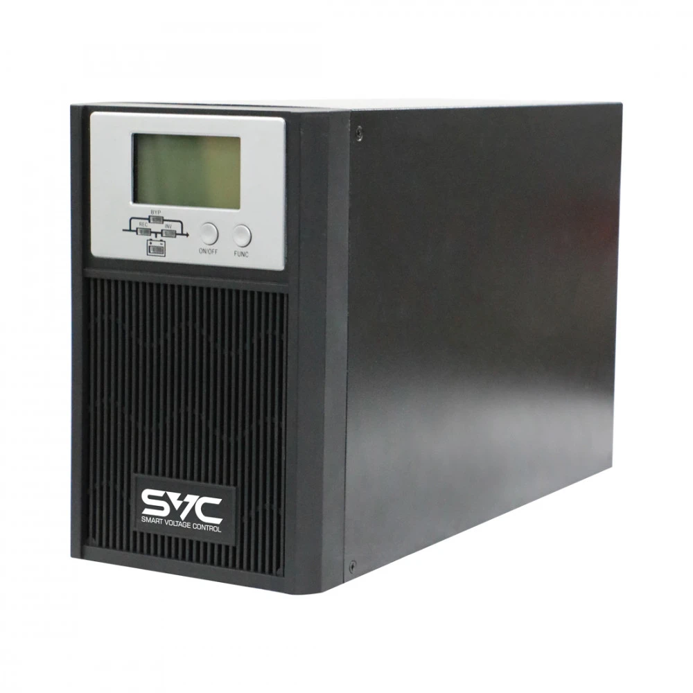 Источник бесперебойного питания SVC PTS-1KLN-LCD Двойное преобразование (On-Line), Напольный (Tower), 1000 ВА, 1000 Вт