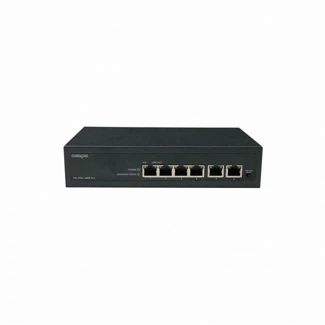 Коммутатор PowerTone PUS-TT04L-60RM Plus 100 Base-TX (100 мбит/с)