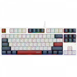Клавиатура Acer OKW305 механическая (белый) USB for gamer LED (ZL.KBDCC.01W) Проводная, USB