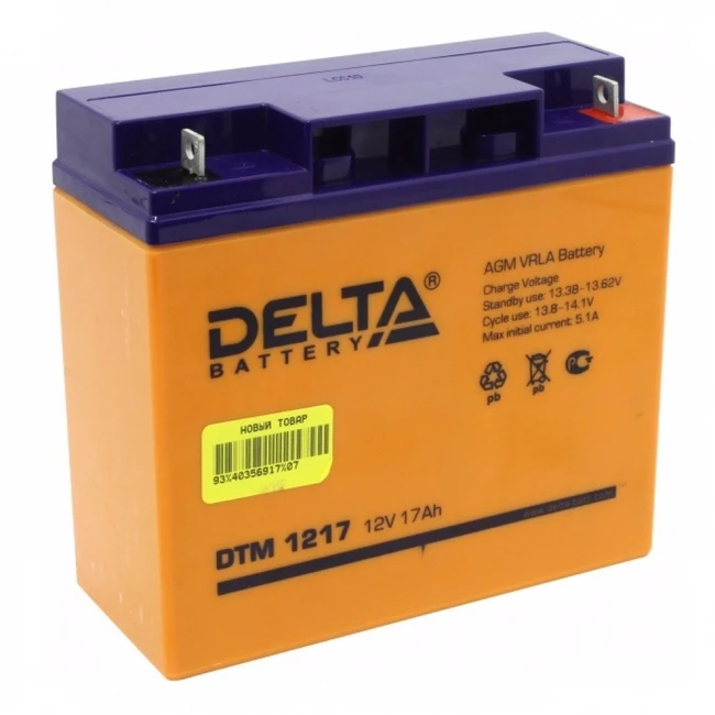 Сменные аккумуляторы АКБ для ИБП Delta Battery DTM 1217 12 В