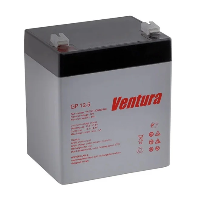 Сменные аккумуляторы АКБ для ИБП Ventura Аккумуляторная батарея Ventura GP 12-5 12 В