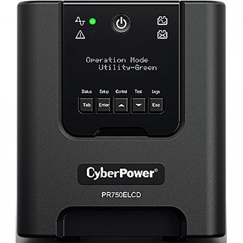 Источник бесперебойного питания CyberPower PR750ELCD Линейно-интерактивные, Напольный (Tower), 750 ВА, 675 Вт