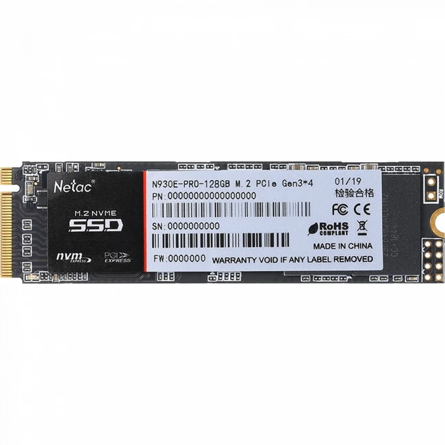 Жесткий диск Netac N930E Pro NT01N930E-128G-E4X SSD (твердотельные), 128 ГБ, M.2