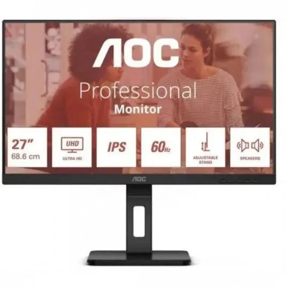 Монитор AOC U27E3UF 27 ", IPS, 4K UHD 3840x2160 (16:9), 60 Гц