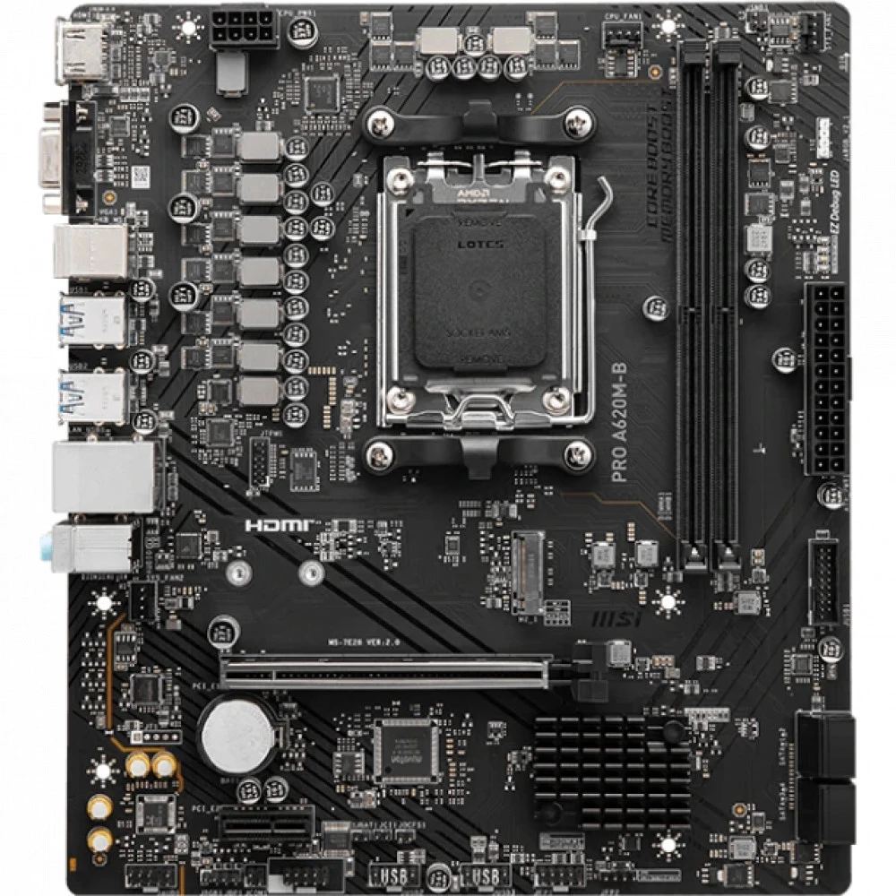 Материнская плата MSI PRO A620M-B Micro-ATX, AMD AM5