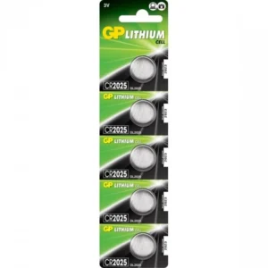 Батарейка GP Lithium CR2025 (5шт) GP CR2025-8C5