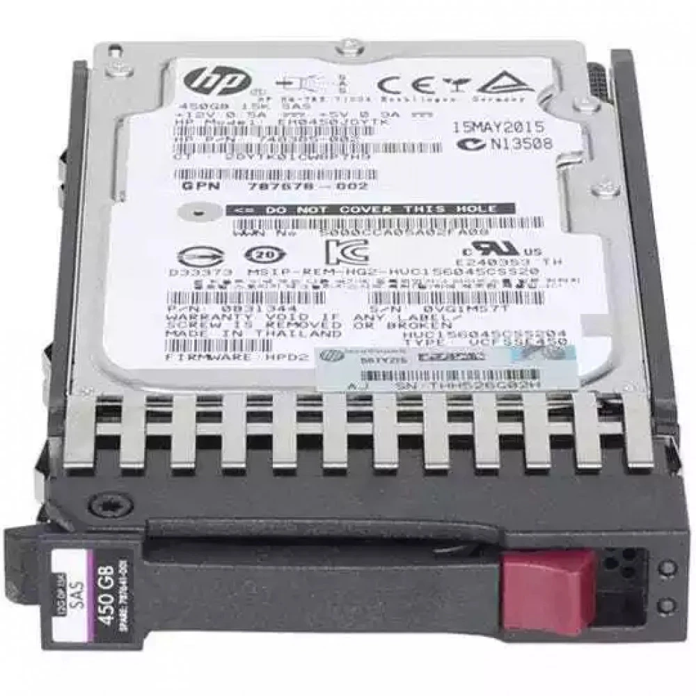 Опция для системы хранения данных СХД HPE 450GB 12G SAS 15K SFF for MSA G3 MSA G4 J9F41A Диск для СХД