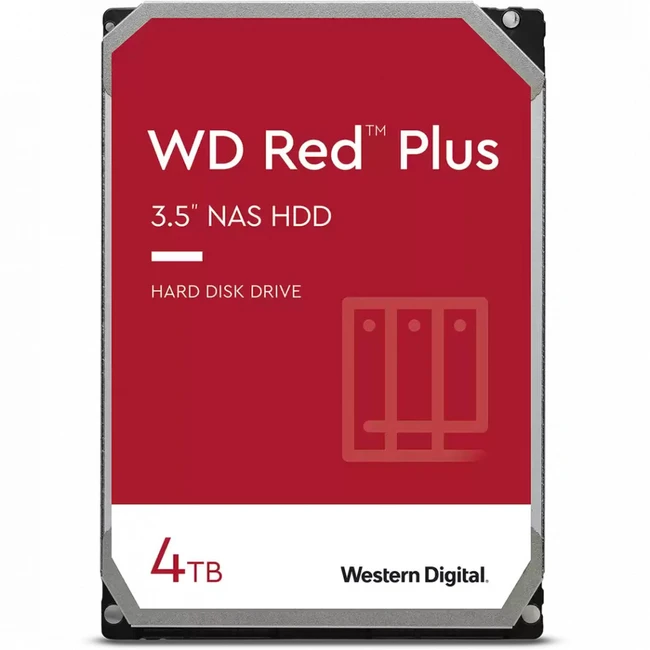 Жесткий диск Western Digital Red Plus (WD40EFPX) HDD (классические), 4 ТБ, 3.5 дюйма, SATA