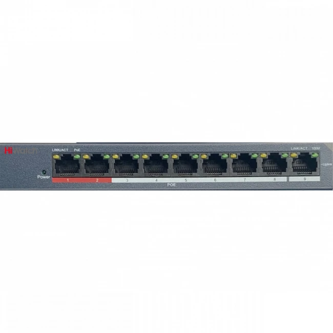 Коммутатор Hikvision DS-S908P(B) 100 Base-TX (100 мбит/с)